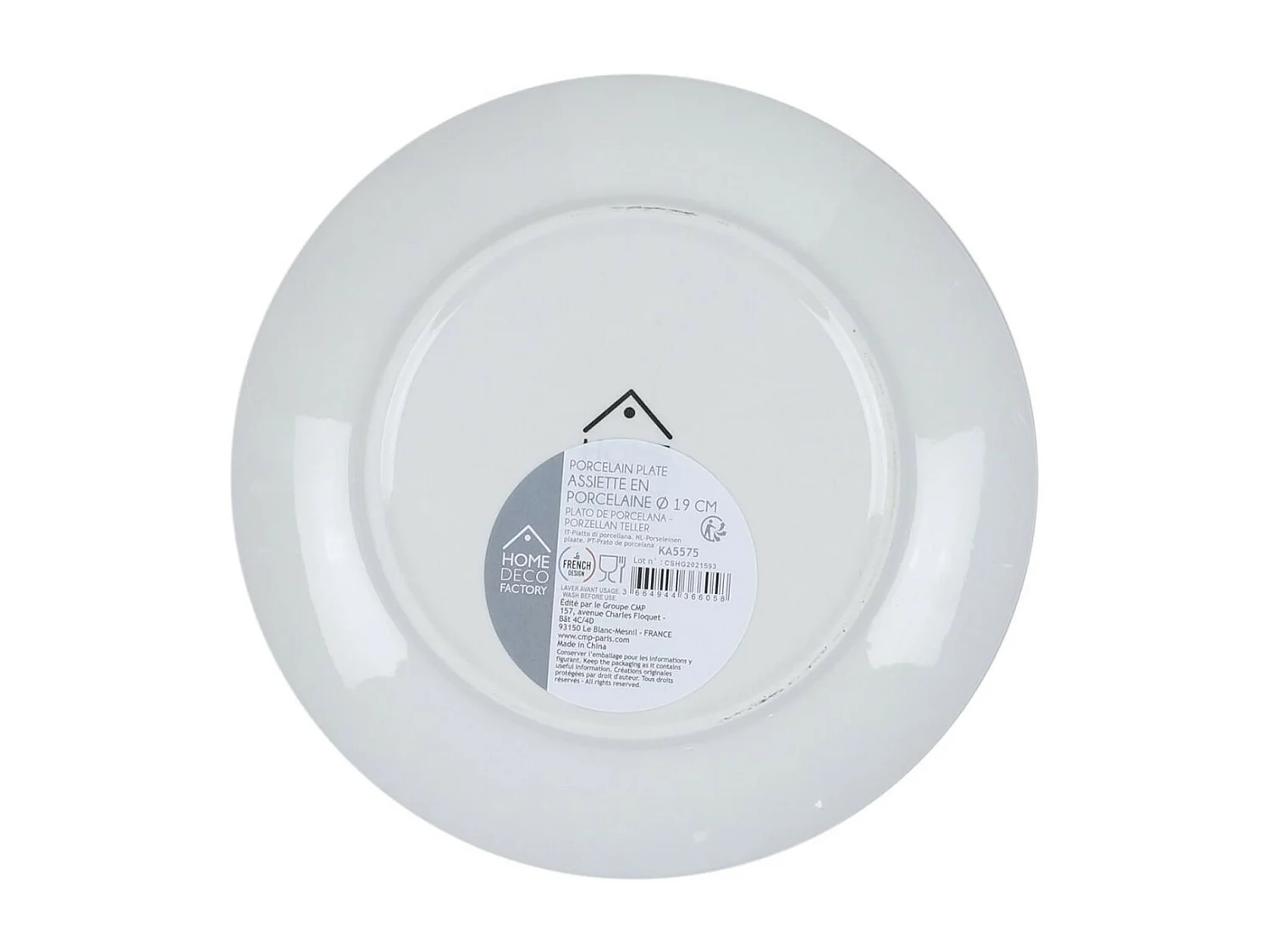 Lot de 6 Assiettes à Dessert "Mandala" 19cm Orange