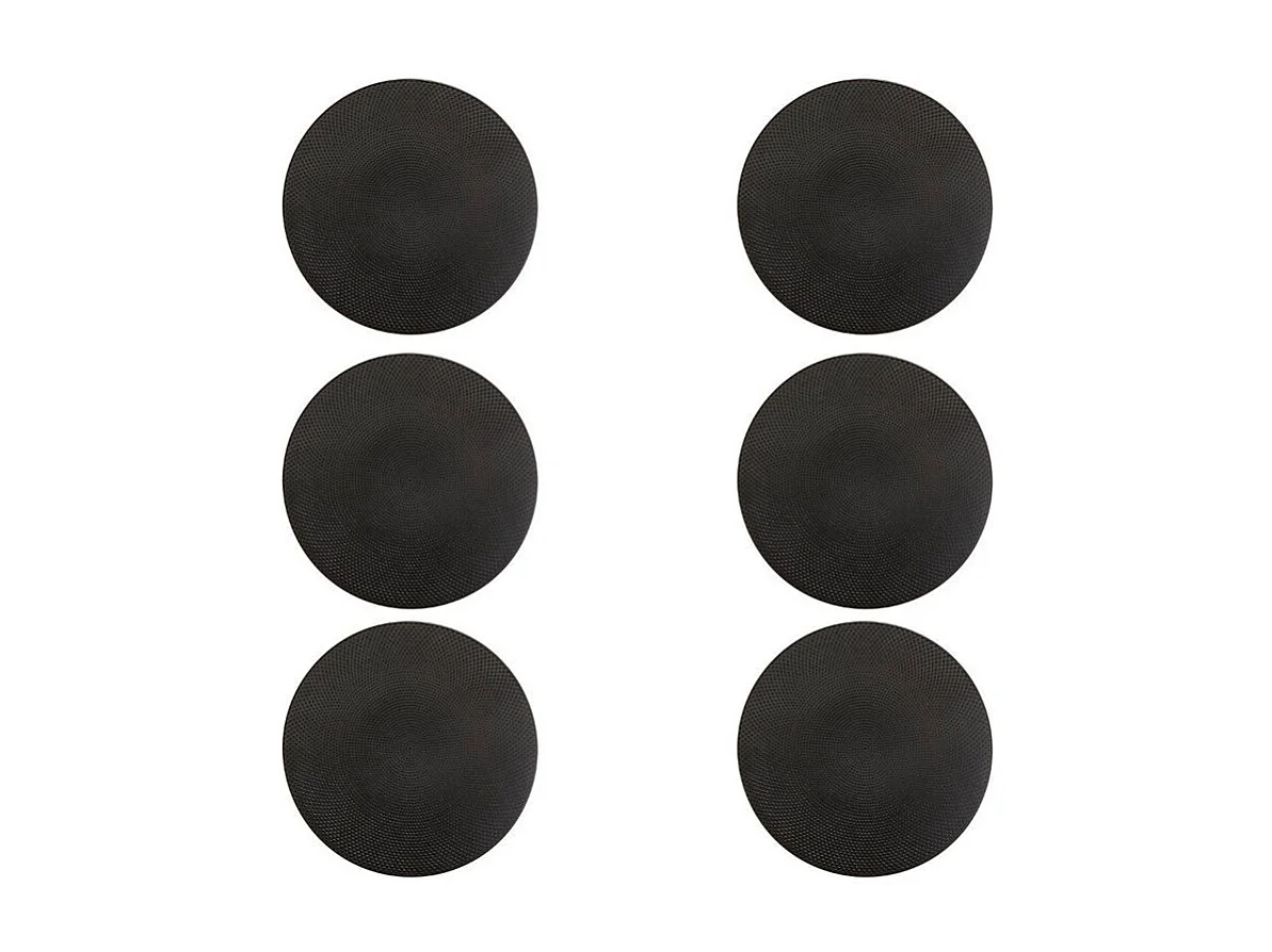 Lot de 6 Assiettes à Dessert "Caviar" 21cm Noir