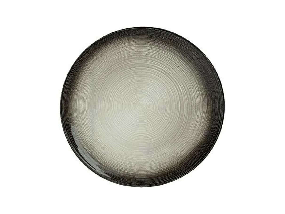 Lot de 6 Assiettes à Dessert "Jem" 21cm Noir & Argent
