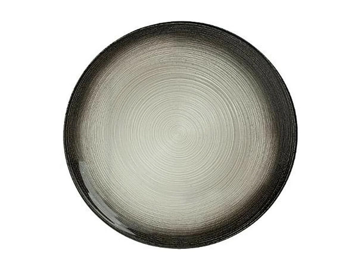 Lot de 6 Assiettes à Dessert "Jem" 21cm Noir & Argent