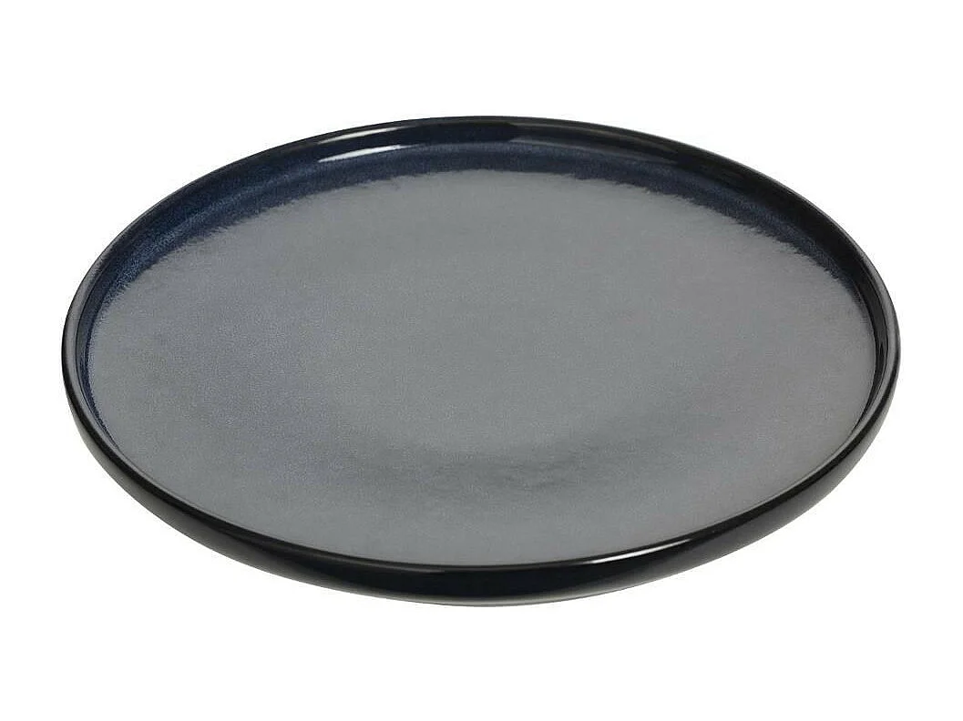 Lot de 6 Assiettes à Dessert "Terre Inconnue" 21cm Bleu