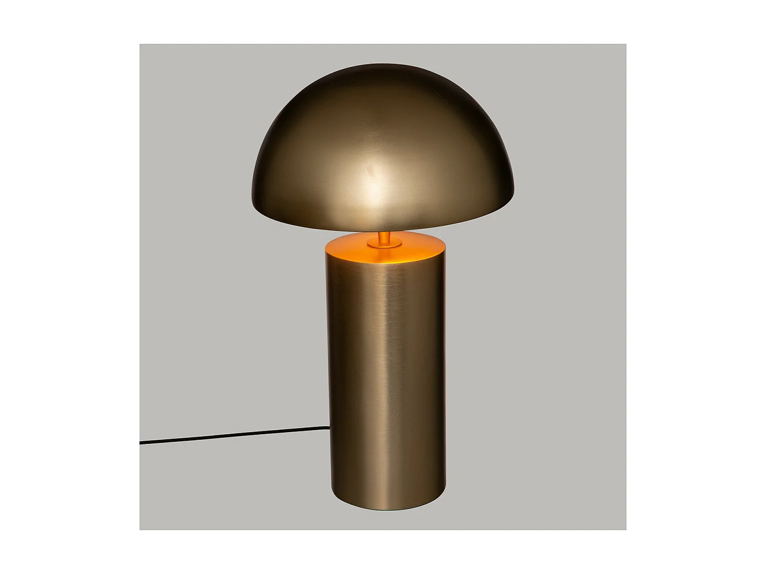 Lampe à poser en métal Doré D 30 x H 50 cm