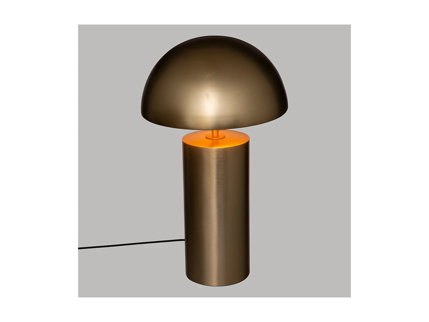 Lampe à poser en métal Doré D 30 x H 50 cm