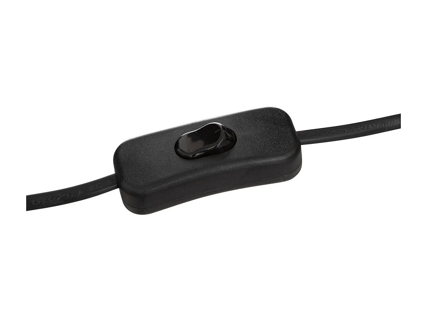 Lampe à poser en métal Noir et abat-jour en Rotin H 41.5 cm