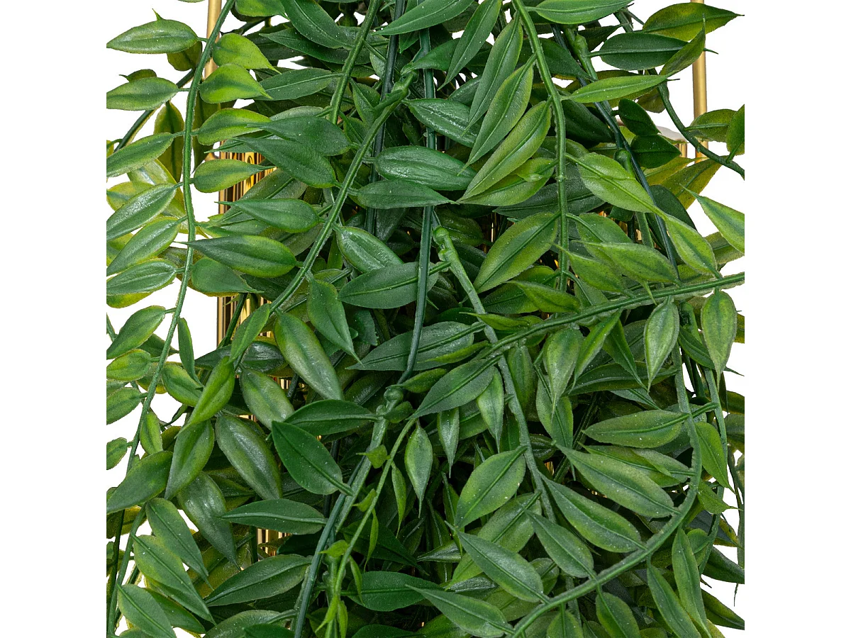 Plante tombante artificielle pot doré rétro et vintage H 82 cm