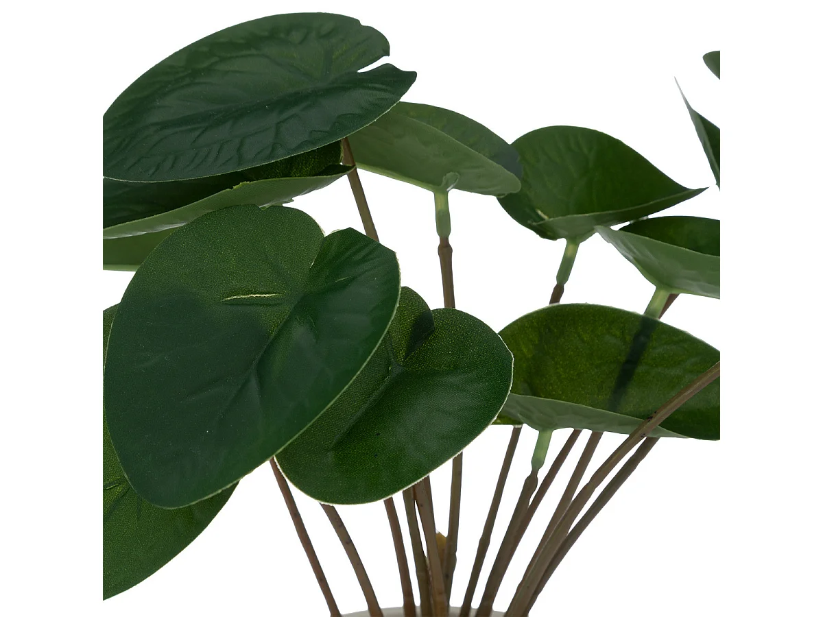 Plante artificielle pot en céramique Pêche et Bambou H 26 cm