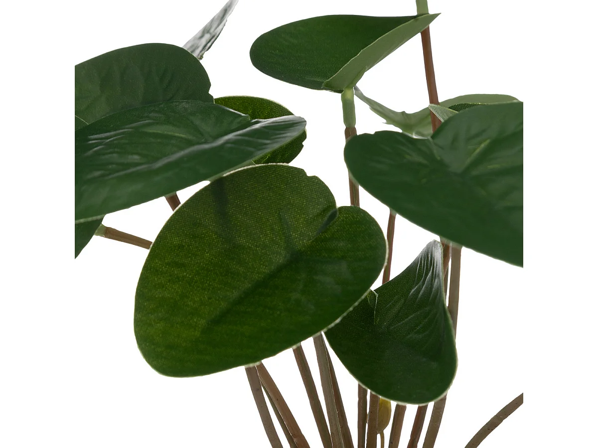 Plante artificielle pot en céramique Vert Foncé et Bambou H 26 cm