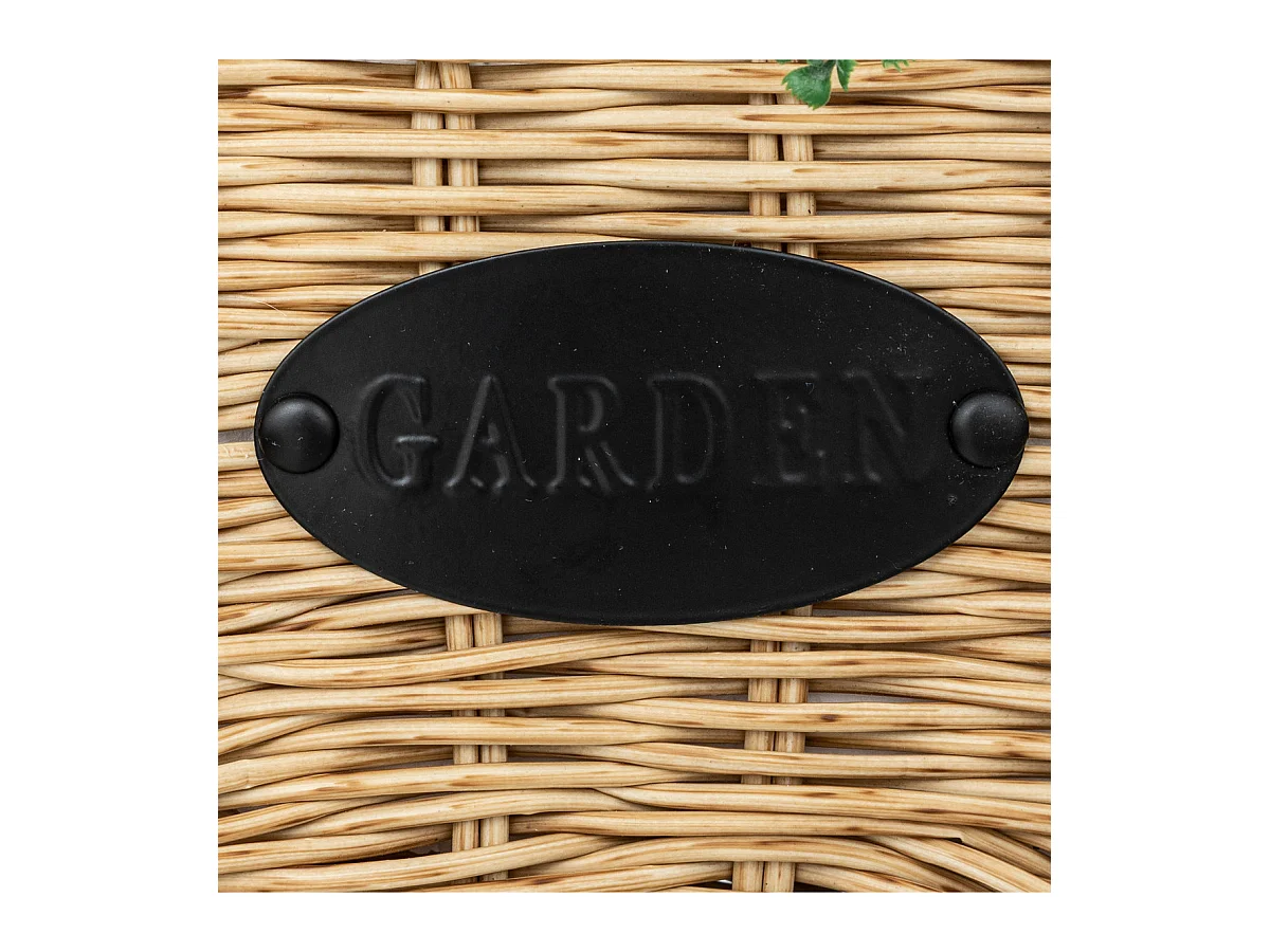 Plantes artificielles suspendues dans un panier tressé avec corde  D 40 cm