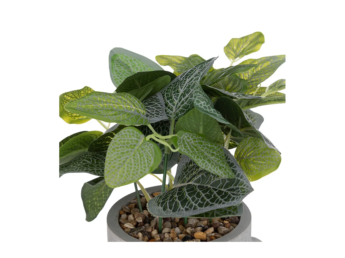 Plante artificielle Visage pot Gris clair H 26 cm
