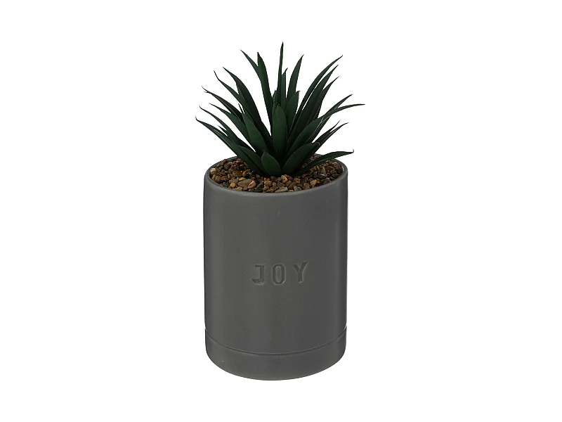 Plante artificielle pot en Céramique Bleu Gris H 20 cm