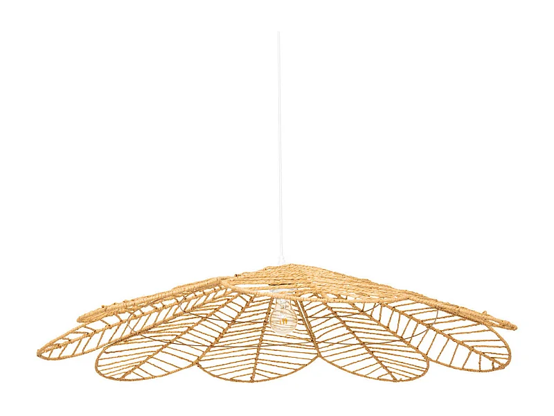 Luminaire Grande Suspension en métal et corde D 98 cm