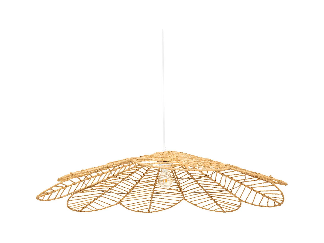 Luminaire Grande Suspension en métal et corde D 98 cm