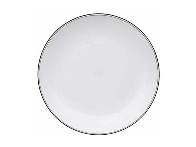 Lot de 6 Assiettes Plates Réutilisables "Square" 25cm Gris Charbon