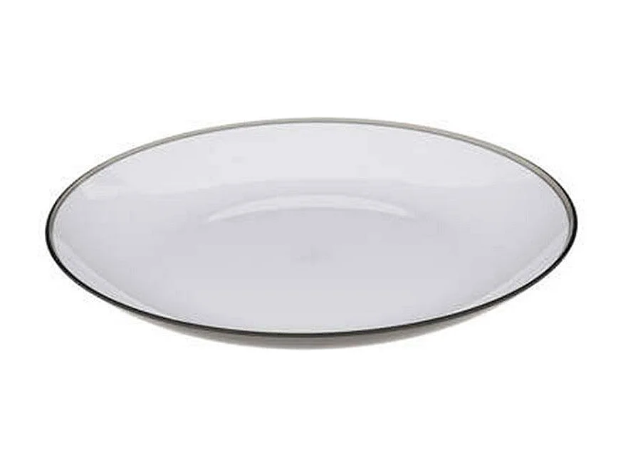 Lot de 6 Assiettes Plates Réutilisables "Square" 25cm Gris Charbon