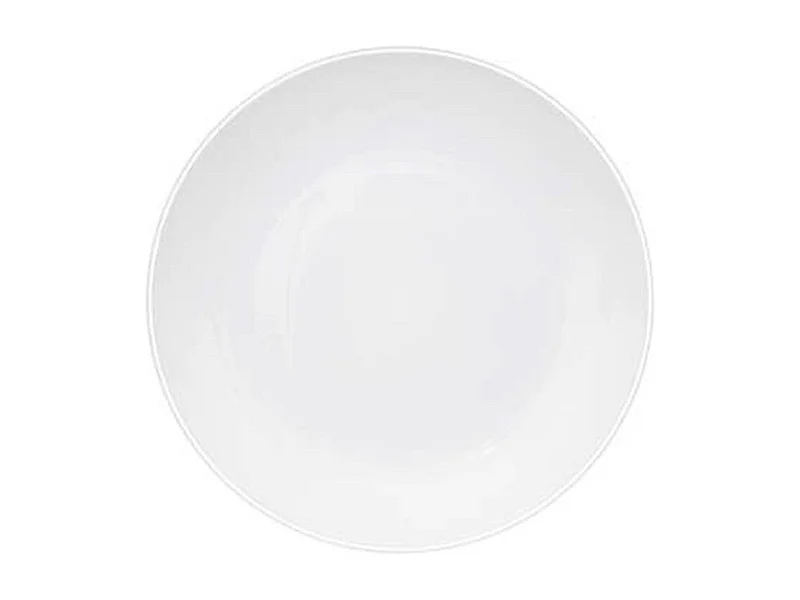 Lot de 6 Assiettes Plates Réutilisables "Square" 25cm Blanc