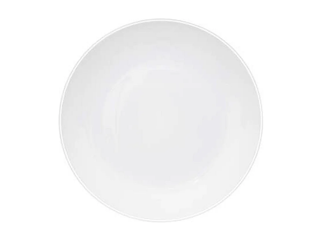 Lot de 6 Assiettes Plates Réutilisables "Square" 25cm Blanc