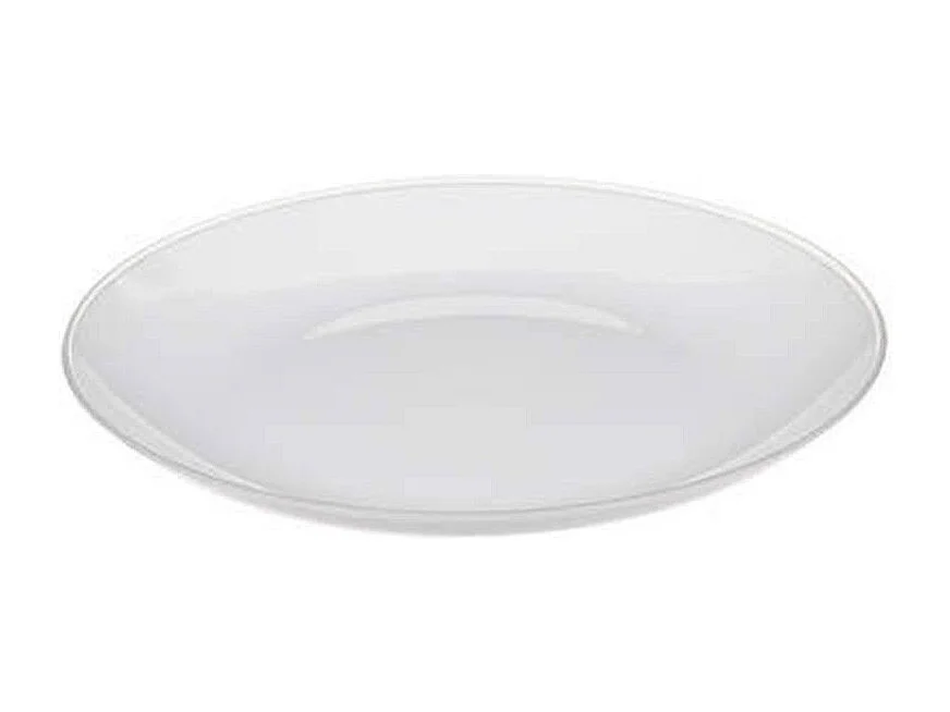 Lot de 6 Assiettes Plates Réutilisables "Square" 25cm Blanc