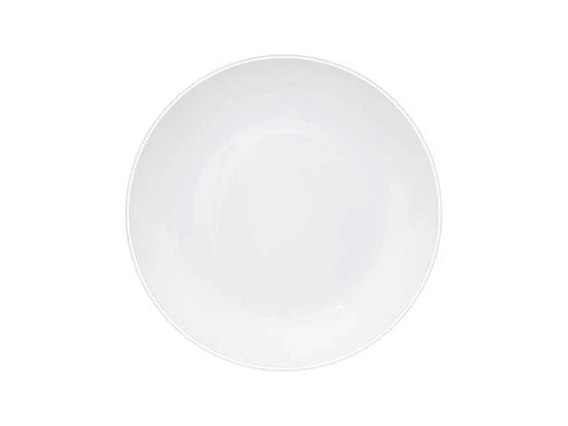 Lot de 6 Assiettes Plates Réutilisables "Square" 25cm Blanc