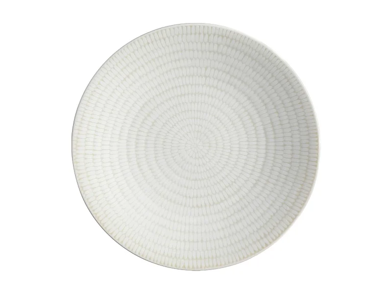 Lot de 6 Assiettes à Dessert "Rice" 21cm Blanc