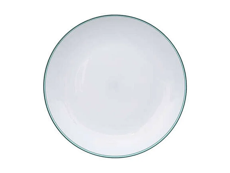 Lot de 6 Assiettes Plates Réutilisables "Square" 25cm Bleu Pétrole