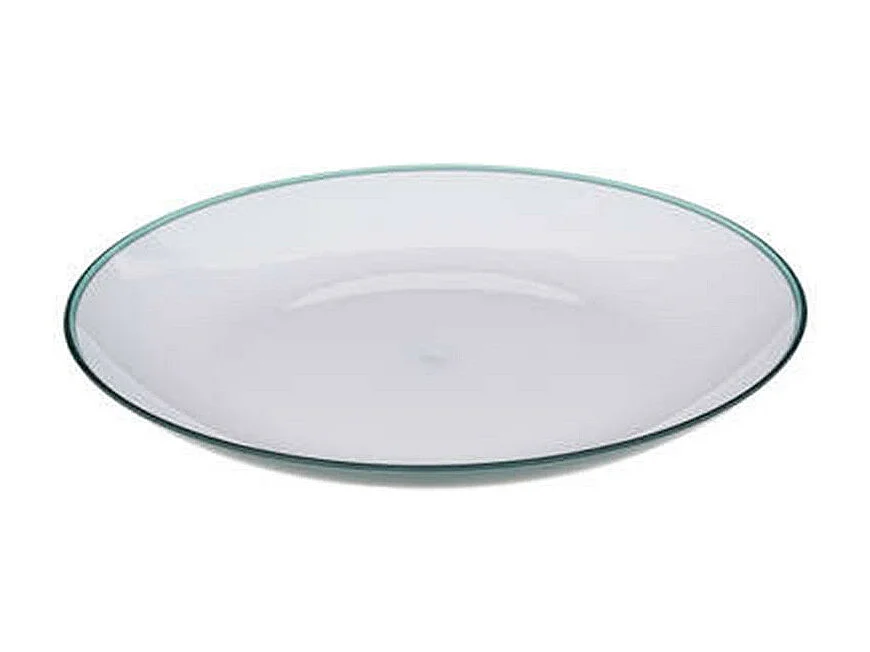 Lot de 6 Assiettes Plates Réutilisables "Square" 25cm Bleu Pétrole