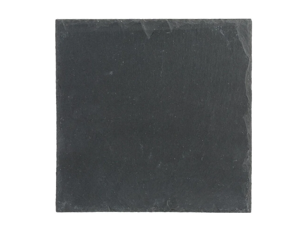 Lot de 6 Assiettes Plates Carrées "Ardoise" 25cm Gris