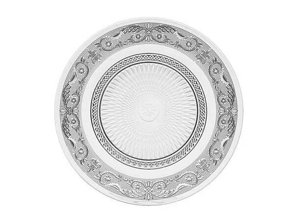 Lot de 6 Assiettes Plates "Renaissance" 25cm Transparent