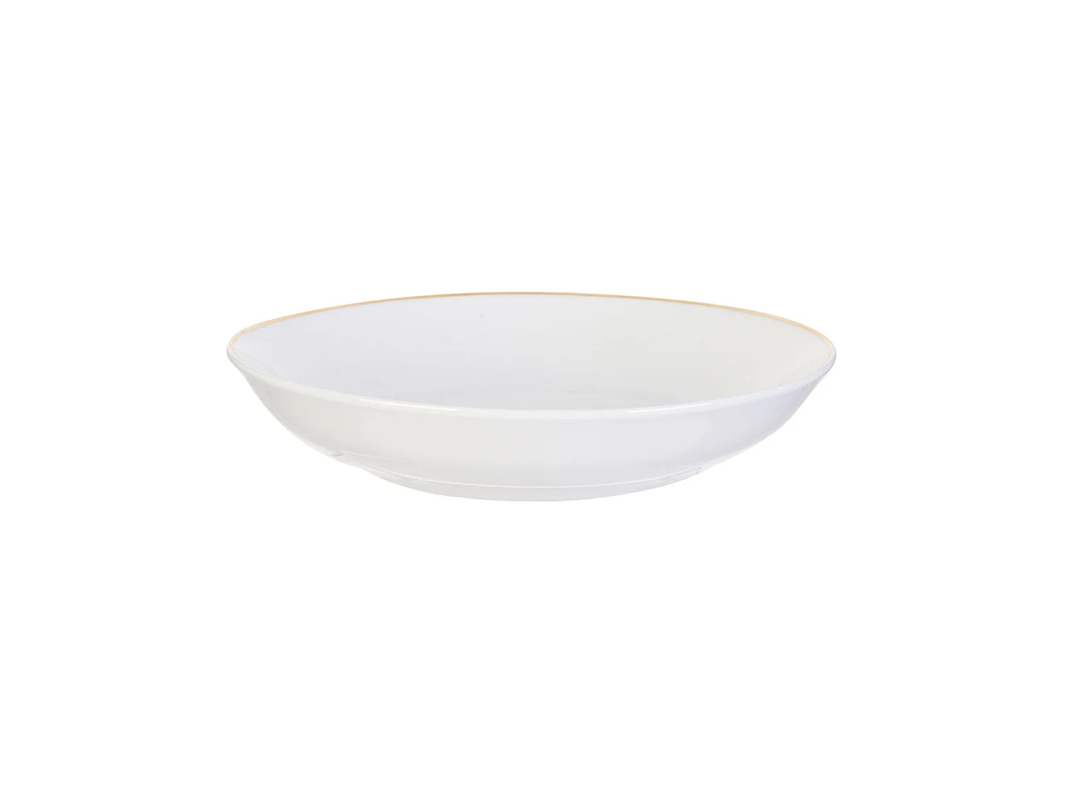 Assiette Creuse - HOME DECO FACTORY - Liseré Doré - Porcelaine - Blanc et Or