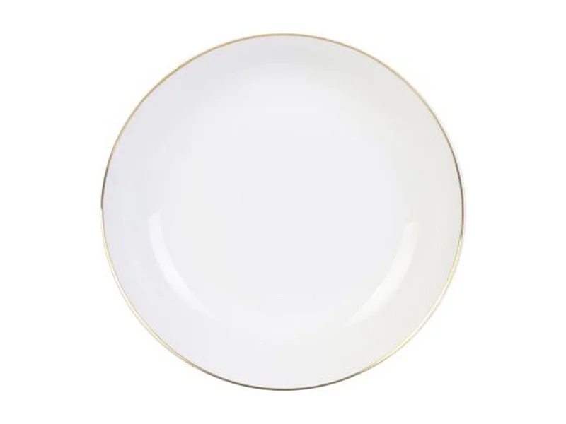 Lot de 6 Assiettes Creuses "Liseré" 21cm Blanc