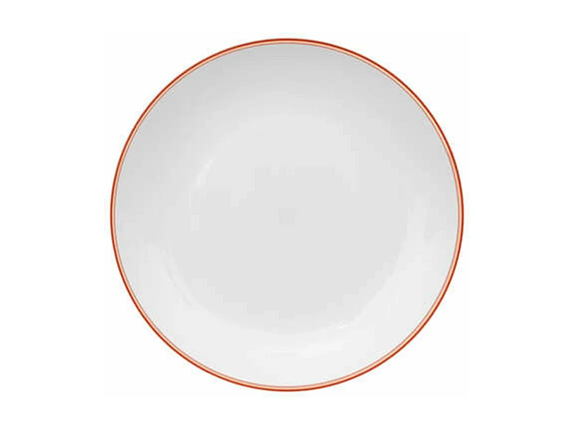 Lot de 6 Assiettes Plates Réutilisables "Square" 25cm Rose