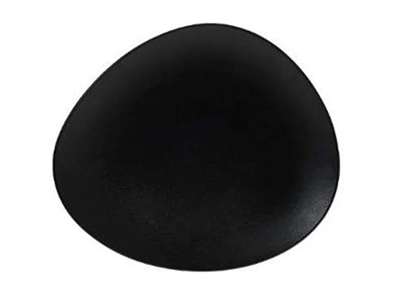 Lot de 6 Assiettes à Dessert "Galet" 23cm Noir