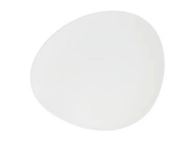 Lot de 6 Assiettes à Dessert "Galet" 23cm Blanc