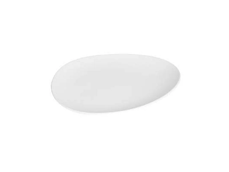 Lot de 6 Assiettes à Dessert "Galet" 23cm Blanc