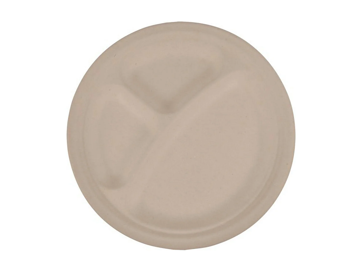 Lot de 12 Assiettes Compartimentées "Cannes" 23cm Naturel