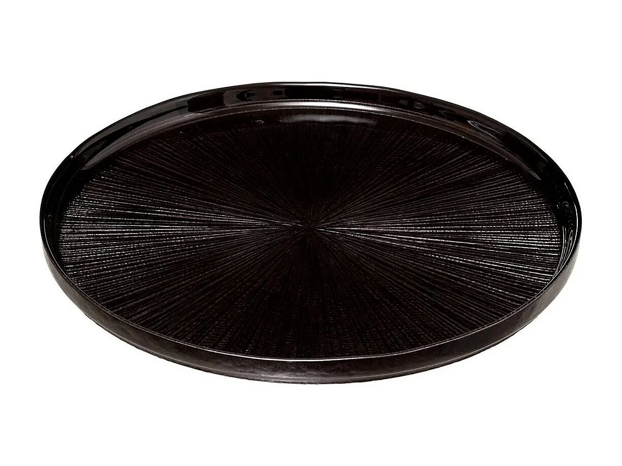 Lot de 6 Assiettes Plates "Astra" 28cm Noir
