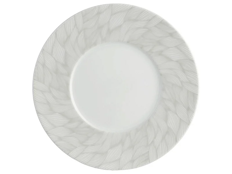 Lot de 6 Assiettes à Dessert "Feuille" 23cm Gris