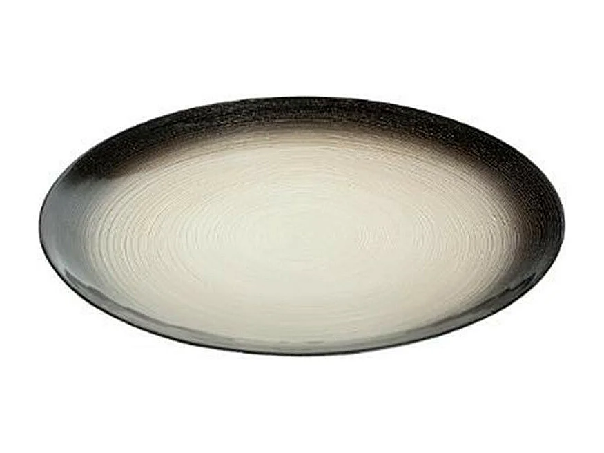 Lot de 6 Assiettes Plates "Jem" 28cm Noir & Argent