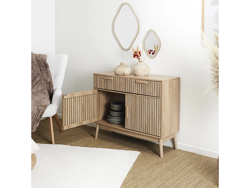 Buffet Design "Klaus" 100cm Marron