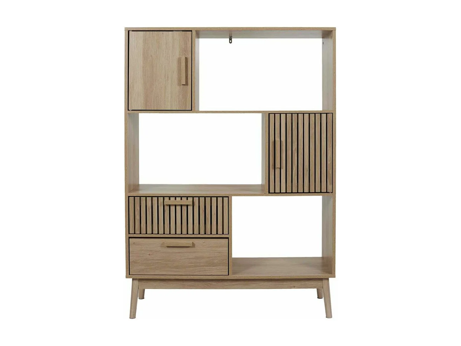 Set bibliothèque, console et table basse en bois Klaus