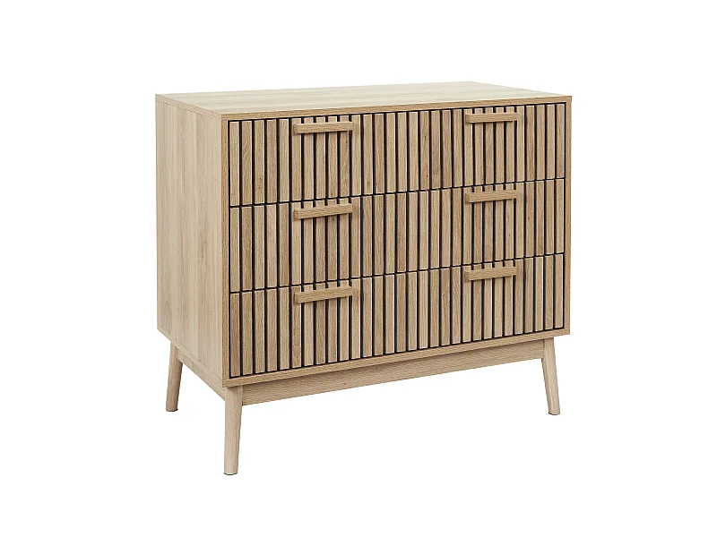 Commode Klaus 3 Tiroirs Marron