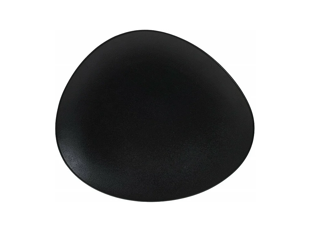 Lot de 6 Assiettes de Présentation "Galet" 33cm Noir