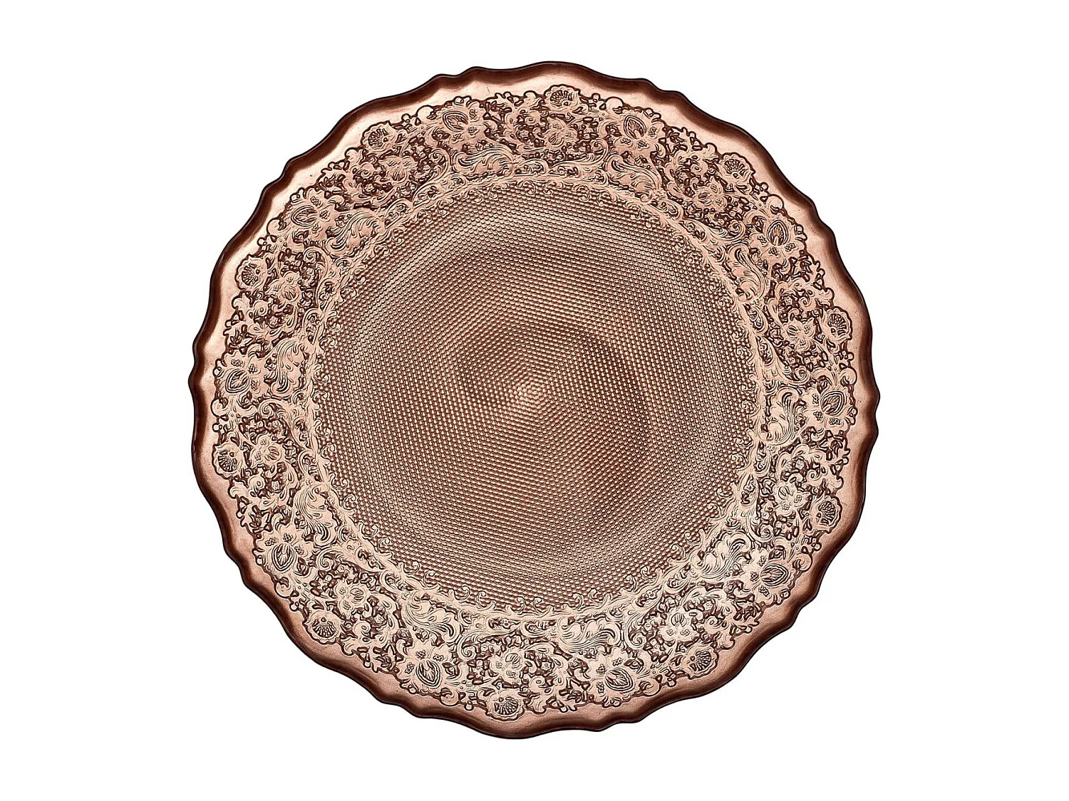 Assiette Mirage Verre D32cm Cuivre