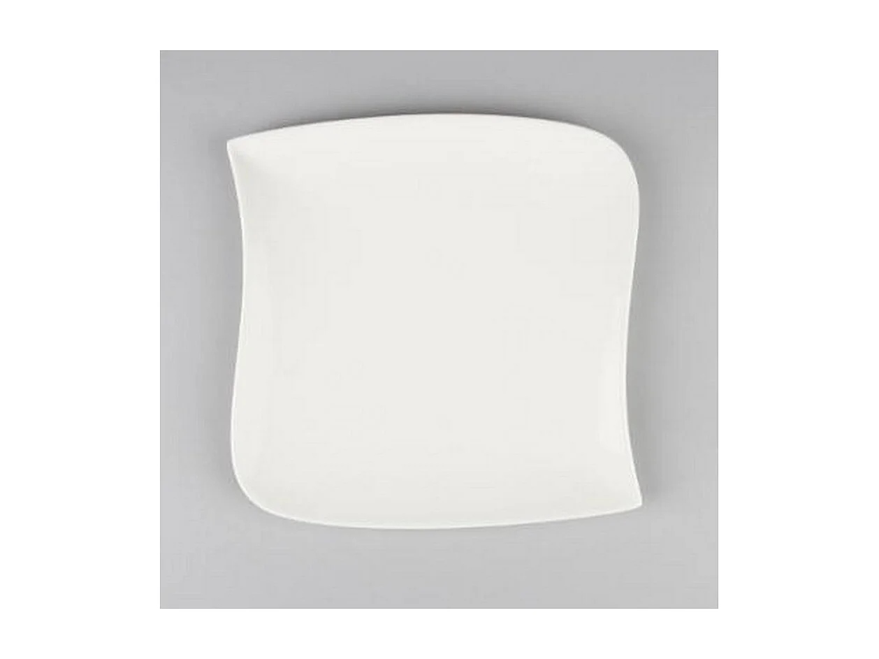 Lot de 6 Assiettes de Présentation "Vague" 30cm Blanc