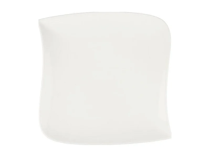Lot de 6 Assiettes de Présentation "Vague" 30cm Blanc