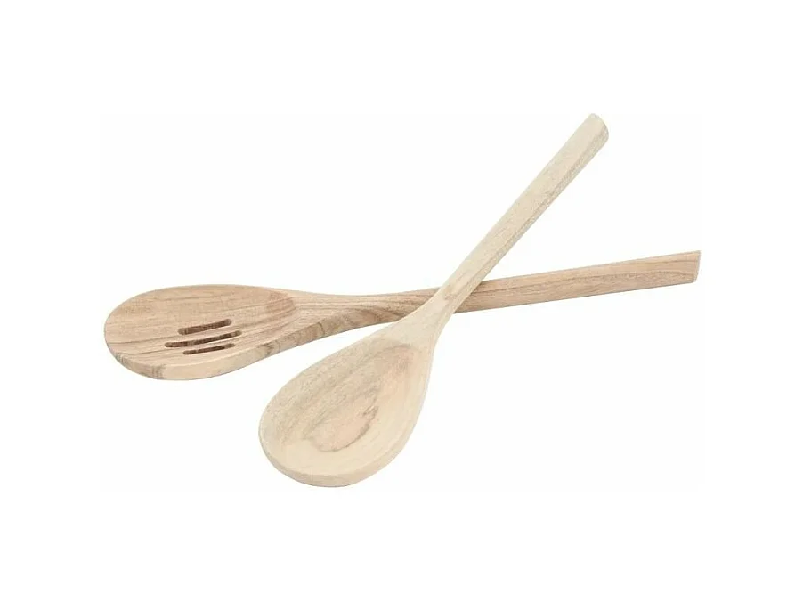 Couverts à salade en acacia Cuillère naturelle