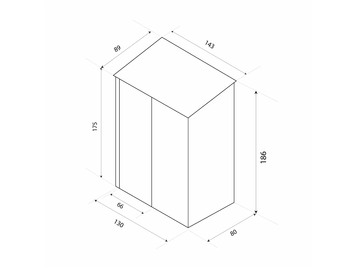Armario Gardiun Newcastle 1,27 m² Exterior 89x143x186 cm Verde