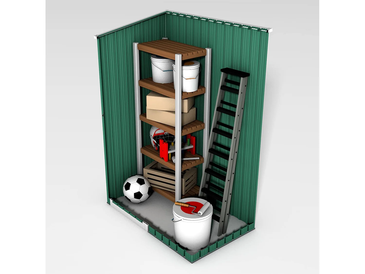 Armario Gardiun Newcastle 1,27 m² Exterior 89x143x186 cm Verde