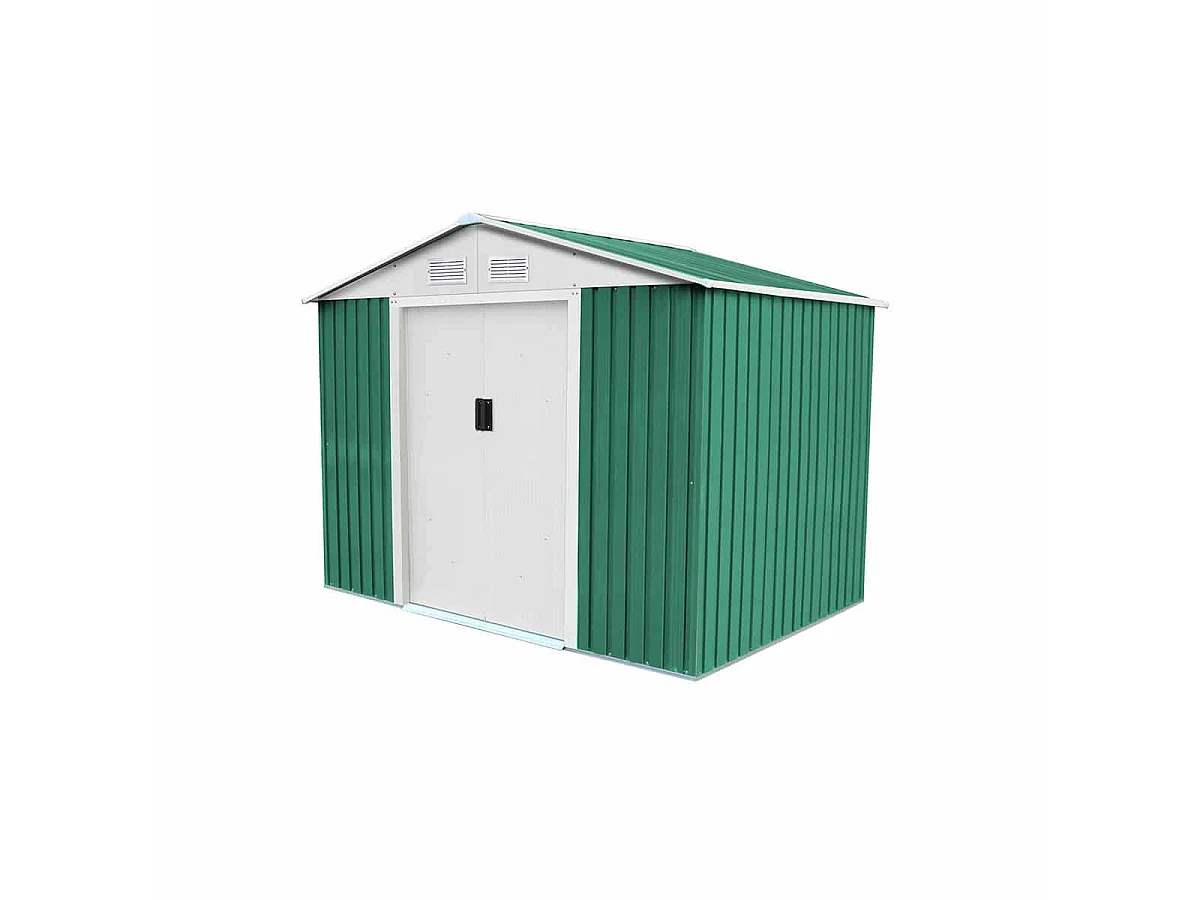 Abri de Jardin en Métal Gardiun Cambridge 4,72 m² 181x261x198 cm Ext. Acier Galvanisé Vert