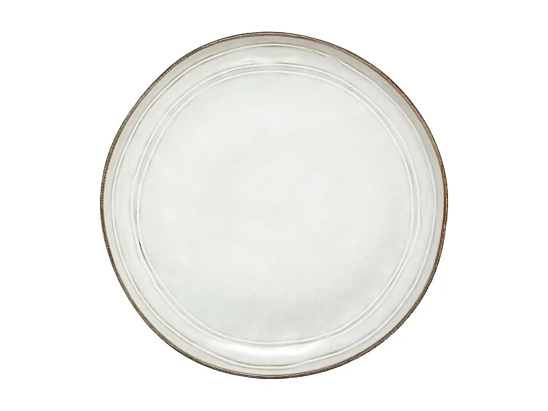 Lot de 6 Assiettes Plates "Flower" 26cm Gris