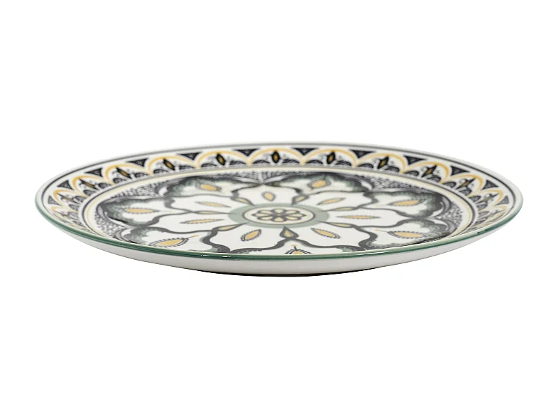 Assiette Mandala Vert D26cm Vert